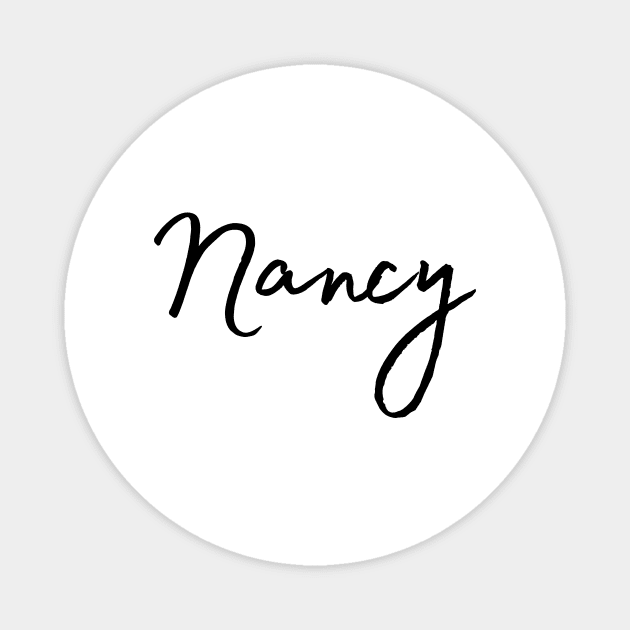 Nancy Name Calligraphy Magnet by Word Minimalism